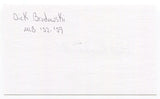 Dick Brodowski Signed 3x5 Index Card Autographed MLB Baseball Boston Red Sox