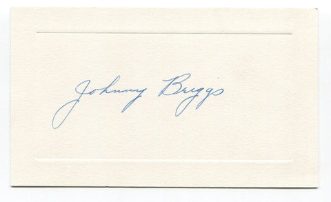 Johnny Briggs Signed Card Autograph MLB Baseball Roger Harris Collection