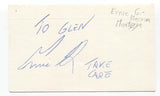 Ernie G. Signed 3x5 Index Card Autographed Signature Singer Musician