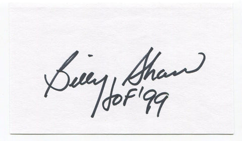 Billy Shaw Signed 3x5 Index Card Autographed NFL Football Buffalo Bills