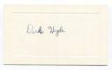 Dick Hyde Signed Card Autographed Baseball MLB Roger Harris Collection