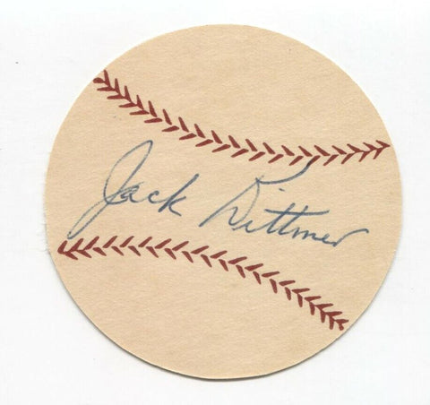 Jack Dittmer Signed Paper Baseball Autographed Signature Milwaukee Braves