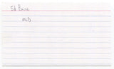 Eddie "Ed" Bane Signed 3x5 Index Card Autographed Signature Minnesota Twins MLB
