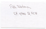 Peter Schabarum Signed 3x5 Index Card Autographed NFL Football SF 49ers