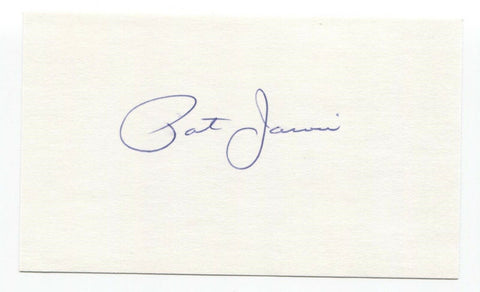 Pat Jarvis Signed 3x5 Index Card Baseball Autographed Signature