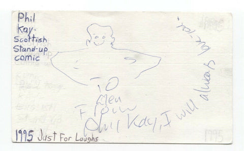 Phil Kay Signed 3x5 Index Card Autographed Signature Comedian Comic Actor