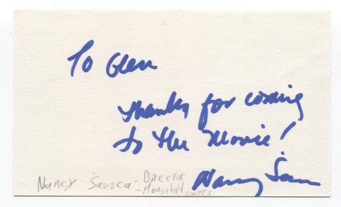 Nancy Savoca Signed 3x5 Index Card Autograph Signature Director