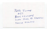 Billy Truax Signed 3x5 Index Card Autograph Football Dallas Cowboys Super Bowl