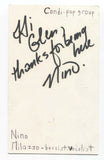 Candi and the Backbeat - Nino Milazzo Signed 3x5 Index Card Autographed Band