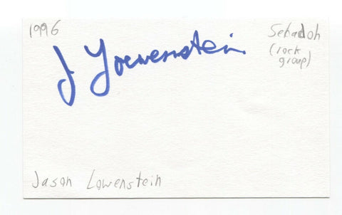 Sebadoh - John Loewenstein Signed 3x5 Index Card Autographed Signature