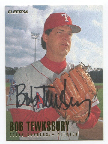 1996 Fleer Bob Tewksbury Signed Card Baseball MLB Autographed AUTO #264