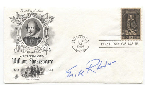 Erik Rhodes Signed First Day Cover FDC Autographed Signature Actor