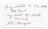 Ken Farragut Signed 3x5 Index Card Autographed NFL Football Philadelpha Eagles