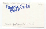 Plumtree - Amanda Braden Signed 3x5 Index Card Autographed Signature