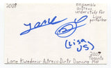 Lane Kwederis Signed 3x5 Index Card Autographed Actress 5 Doctors