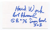 Bob Skoronski Signed 3x5 Index Card Autographed NFL Football Green Bay Packers