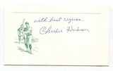 Charlie Hudson Signed Card Autograph Baseball MLB Roger Harris Collection