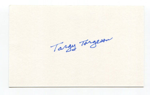 LaVern Torgeson Signed 3x5 Index Card Autograph Football NFL Washington Redskins