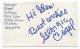 Georgia Engel Signed 3x5 Index Card Autographed Signature Actress