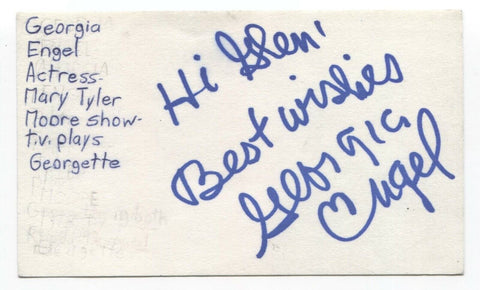 Georgia Engel Signed 3x5 Index Card Autographed Signature Actress