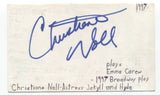 Christiane Noll Signed 3x5 Index Card Autographed Signature Actress