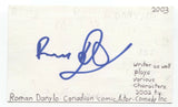 Roman Danylo Signed 3x5 Index Card Autographed Signature Actor Comedian