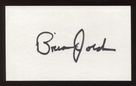 Brian Jordan Signed 3x5 Index Card Vintage Autographed Baseball Signature