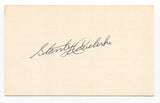 Stan Coveleski Signed Index Card Autographed Baseball Cleveland Indians 1960 HOF