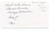 Thomas Turner Signed 3x5 Index Card Autographed Baseball Chicago American Giants