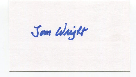 Tom Wright Signed 3x5 Index Card Autographed Baseball MLB Boston Red Sox