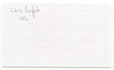 Chris Burford Signed 3x5 Index Card Autograph NFL Football Dallas Texans