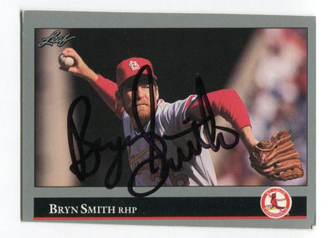 1992 Leaf Bryn Smith Signed Card Baseball Autograph MLB AUTO #157 Miscut