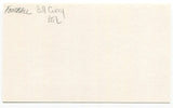 Bill Curry Signed 3x5 Index Card Autographed NFL Football Green Bay Packers SB 1