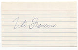 Tito Francona Signed 3x5 Index Card Baseball Autographed Baltimore Orioles