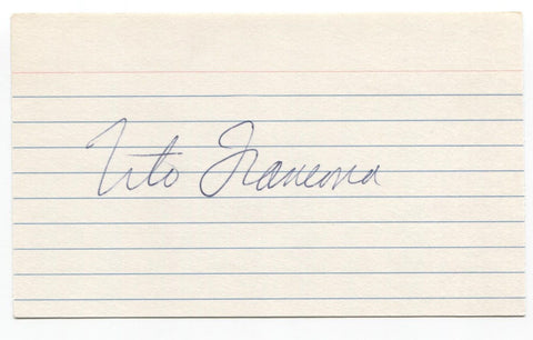 Tito Francona Signed 3x5 Index Card Baseball Autographed Baltimore Orioles