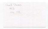 Chuck Stevens Signed 3x5 Index Card Autographed Baseball St. Louis Browns