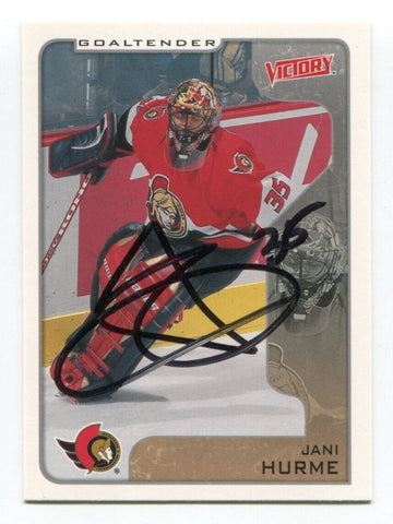 2001 Upper Deck Victory Jani Hurme Signed Card Hockey NHL Autograph AUTO #252