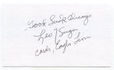 Leo Sugar Signed 3x5 Index Card Autographed Football NFL St. Louis Cardinals