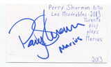 Perry Sherman Signed 3x5 Index Card Autographed Actor Les Miserables