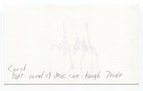 Rough Trade - Carole Pope Signed 3x5 Index Card Autographed Signature Band