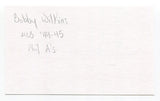 Bobby Wilkins Signed 3x5 Index Card Autograph Baseball MLB Philadelphia Athletic