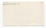 Allen Gettel Signed Index Card Autographed Baseball 1948 Cleveland Indians