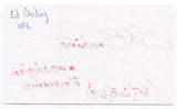 Edward "Ed" Breding Signed 3x5 Index Card Autographed Washington Redskins NFL