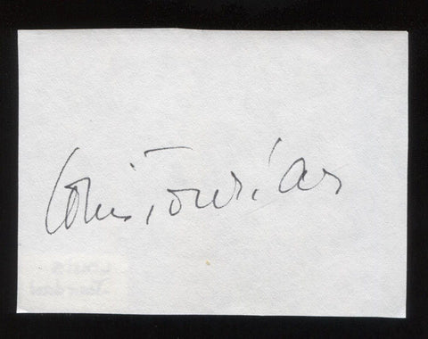 Louis Jourdan Signed Paper Signature Autographed Vintage 