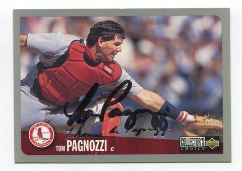 1996 Upper Deck CC Tom Pagnozzi Signed Card Baseball MLB Autographed AUTO #686