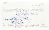 Joel Godard Signed 3x5 Index Card Autographed Signature Conan Announcer