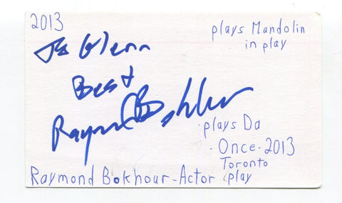 Ray Bokhour Signed 3x5 Index Card Autographed Actor Ed Law And Order