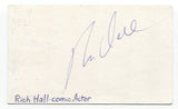 Rich Hall Signed 3x5 Index Card Autograph Signature Vintage Comedian Writer