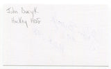 Johnny Bucyk Signed 3x5 Index Card Autographed NHL Hockey Pittsburgh HOF