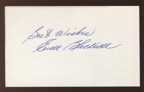 Ewell Blackwell Signed 3x5 Index Card Vintage Autographed Baseball Signature